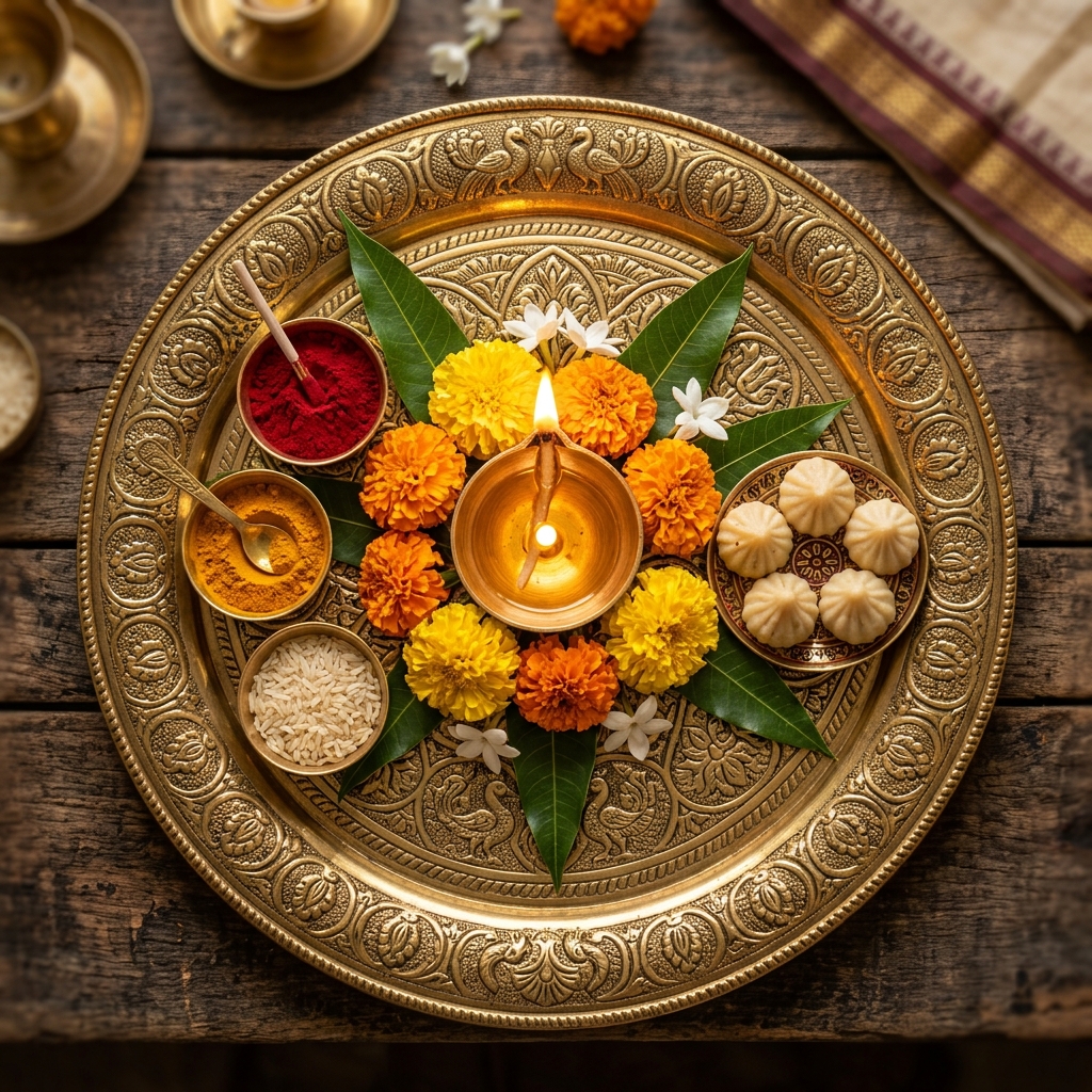 3D Sacred Aarti Thal